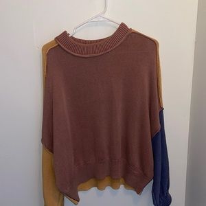 color block sweater
